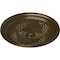 Ekena Millwork Trinity Ceiling Medallion (Fits Canopies up to 3"), Hand-Painted Brass, 22"OD x 1 3/4"P CM22TNBRS - alternate 3